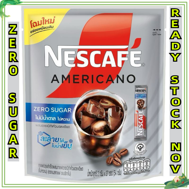 

Nescafe Americano zero Sugar Thailand isi 27