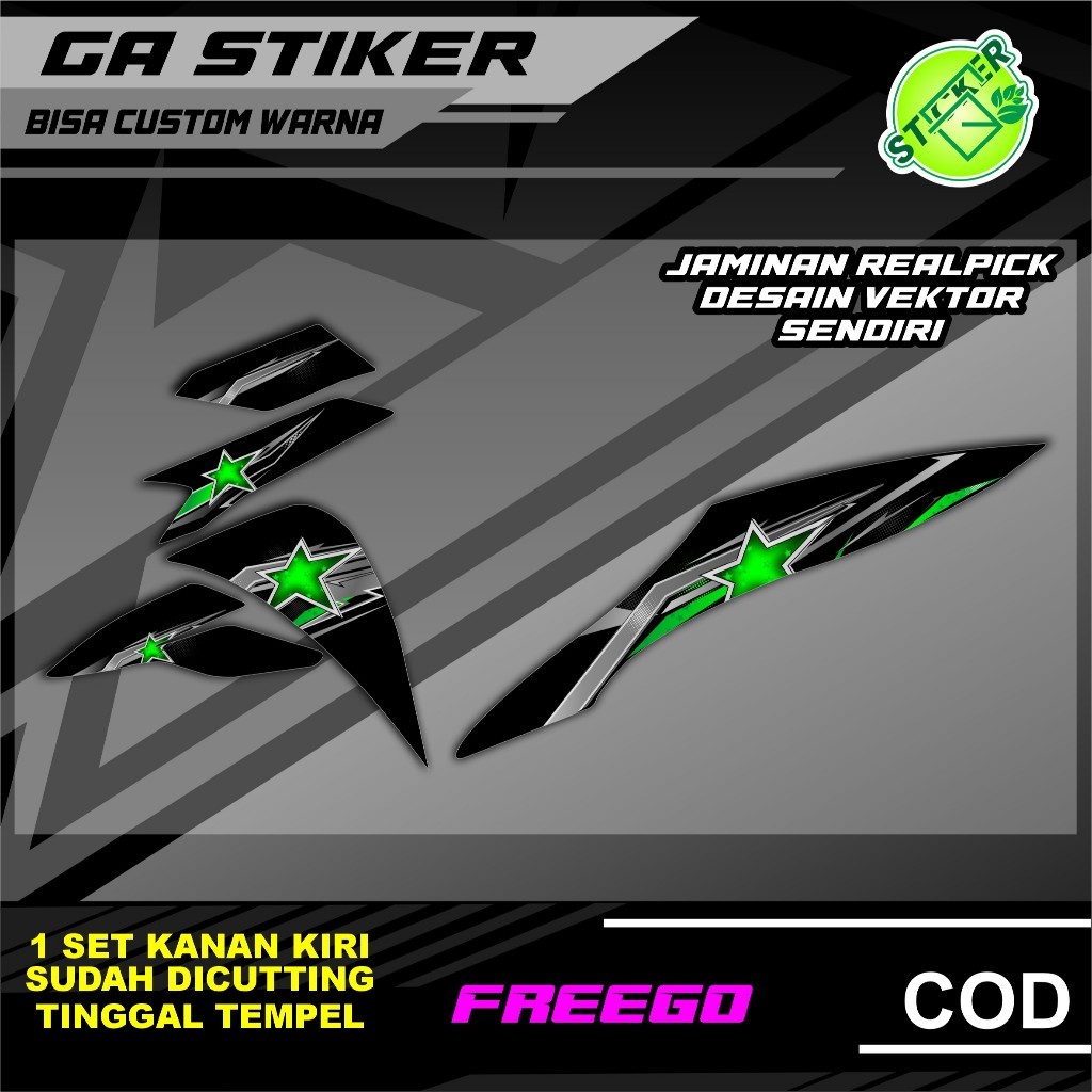 STRIPPING SIMPEL YAMAHA FREEGO STAR DIESEL LIVERY 3 TERBARU SUDAH DI CUTTING TINGGAL TEMPEL