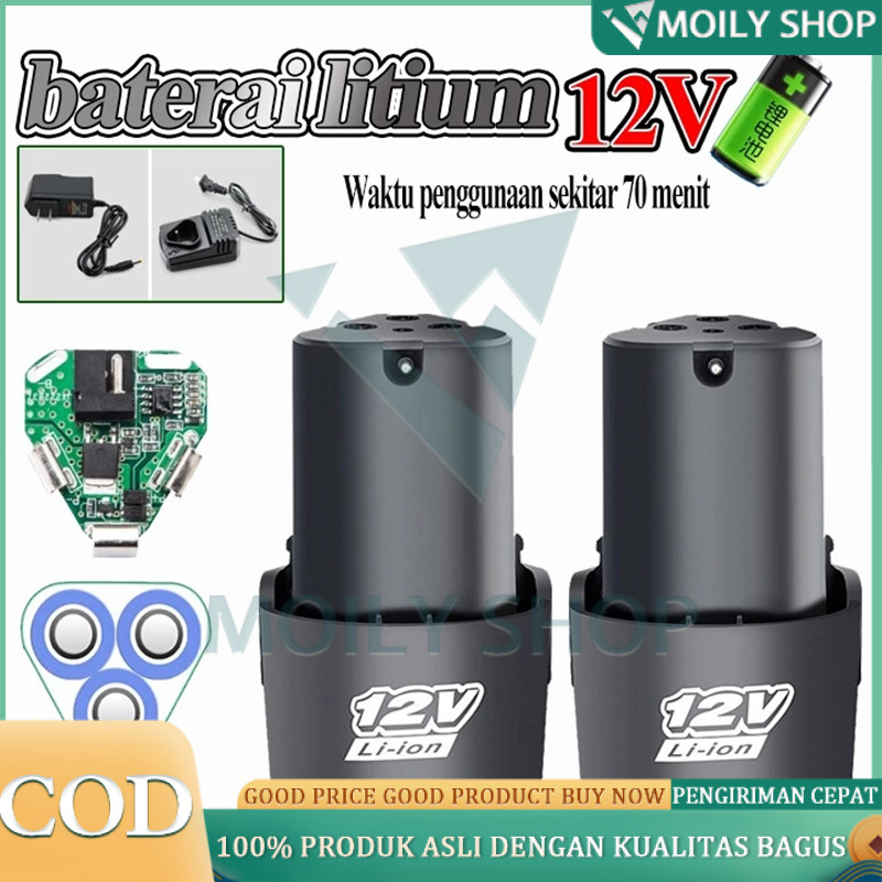 2PCS Baterai Lithium 12V Alat Listrik Baterai Aksesori Bor Tangan Baterai Untuk Xenon Ryu JLD 1300MA