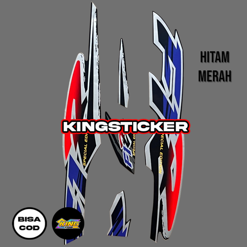Striping Stiker Yamaha F1ZR FIZ R F1 ZR 1996 Hitam Merah Biru Stiker List Body