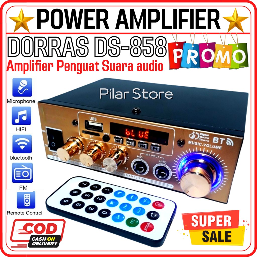 SERBA COD POWER AMPLIFIER MINI / POWER AMPLIFIER BLUETOOTH DS-858 - AMPLIFIER BT / POWER AMPLIFER WI