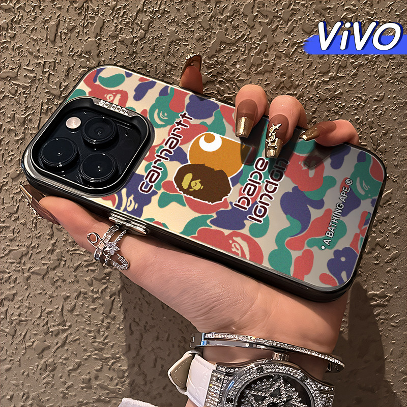 Keren Urban Story Glossy Hologram PC Case VIVO Y17s Y12 Y12S Y15s Y21 Y03 Y16 Y22 Y18 Y02 Y17 Y27s Y