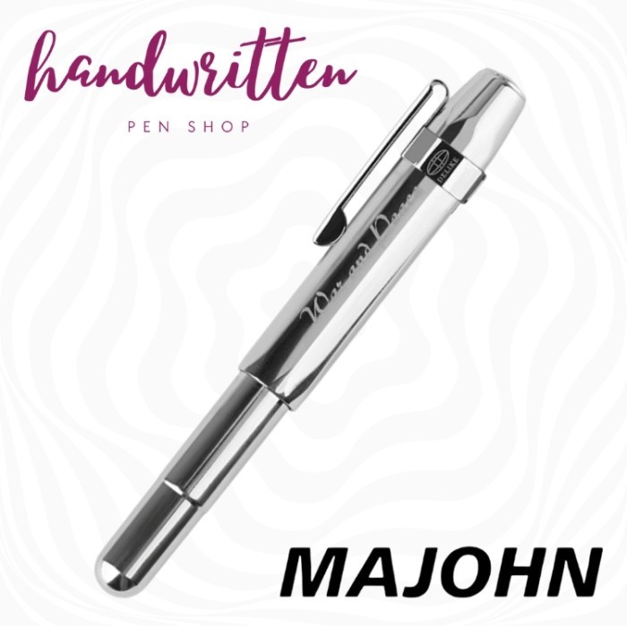 

best -MAJOHN Alpha Cartridge & Converter Fountain Pen - AL Matte Black, SS Fine