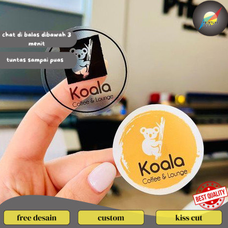 

PrintLab SBV 2-7 Print Cetak Stiker Logo Olshop Custom Sticker Label Makanan Anti Air Free Desain