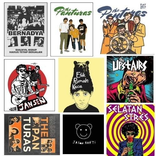 

Stiker Band Indie - Stiker Vynil The Panturas Stiker Pack