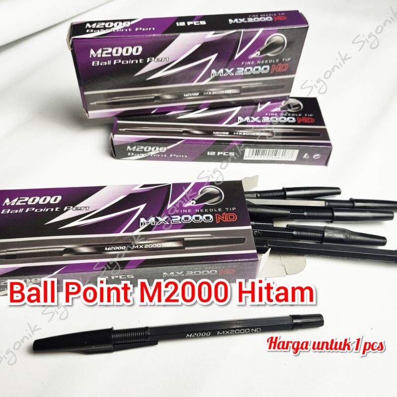 

Pulpen Ball Point HITAM M2000 Standar ATK Sekolah Kuliah Kantor Murah Sigonik