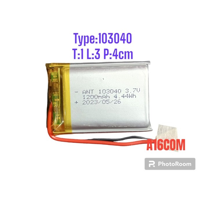 Baterai lithium polimer 1200MAH 103040