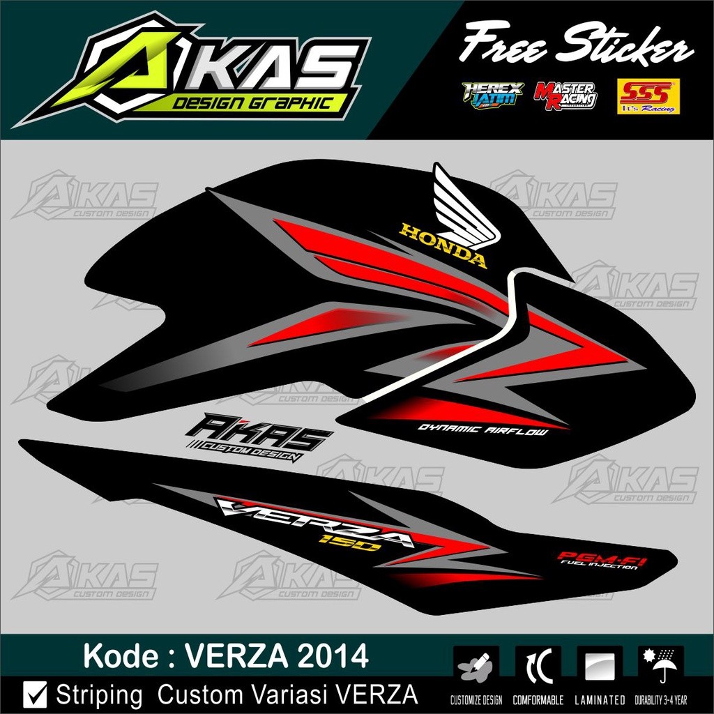 Striping Verza 2014 Variasi Custom Sticker Verza HOLOGRAM murah Kode VR02
