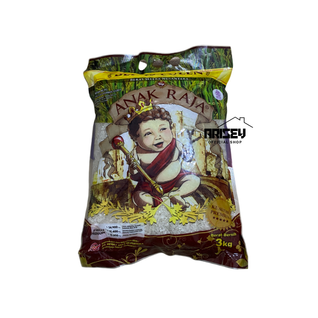 

Beras Anak Raja Premium Pulen Kemasan 3 kg