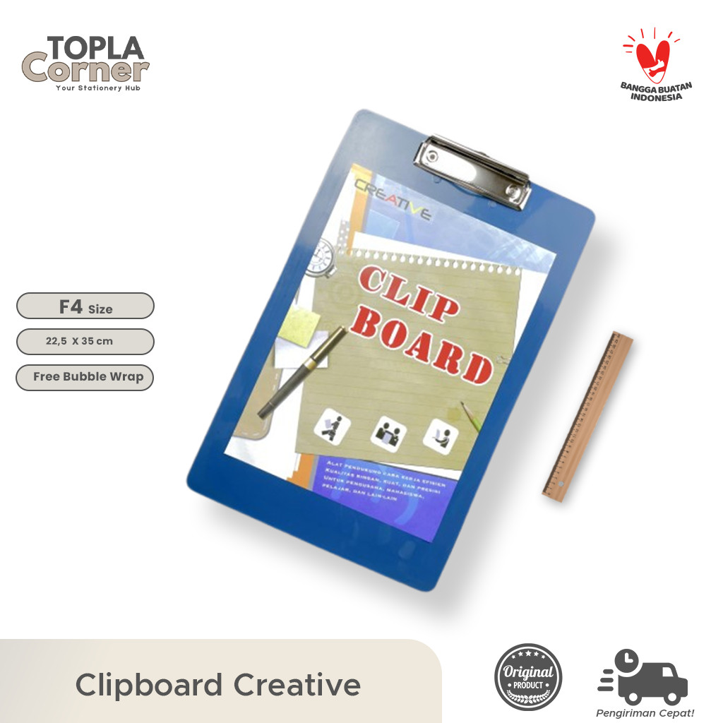 

Clipboard F4 Warna Doff by Topla - Buat Ujian & Nulis di Mana Aja