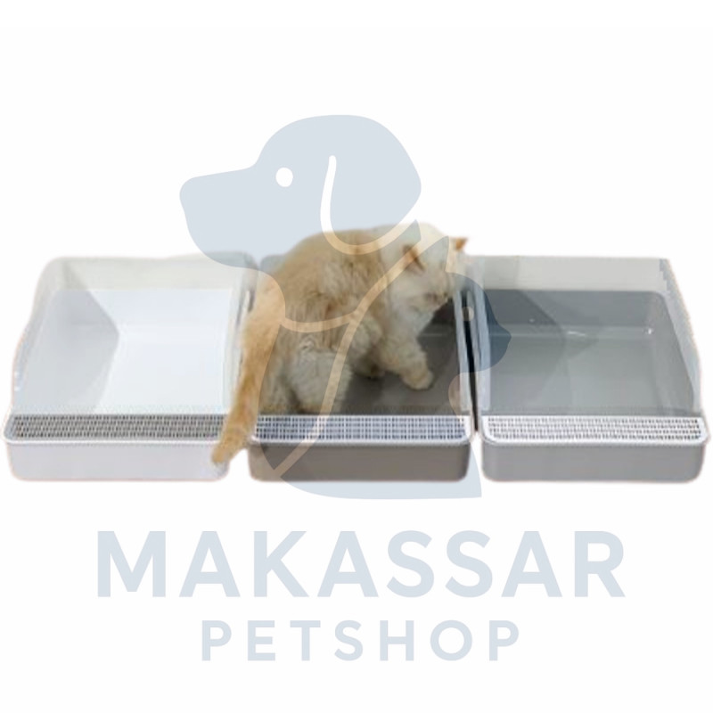 Bak Pasir Saringan Kucing Litter Box 2in1 box+saringan