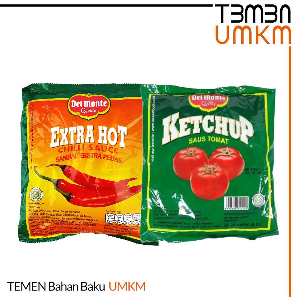

Del Monte Extra Hot & Saus Ketchup 1 Pack (24 Pcs X 8Gr) - Saus Sedap Serbaguna