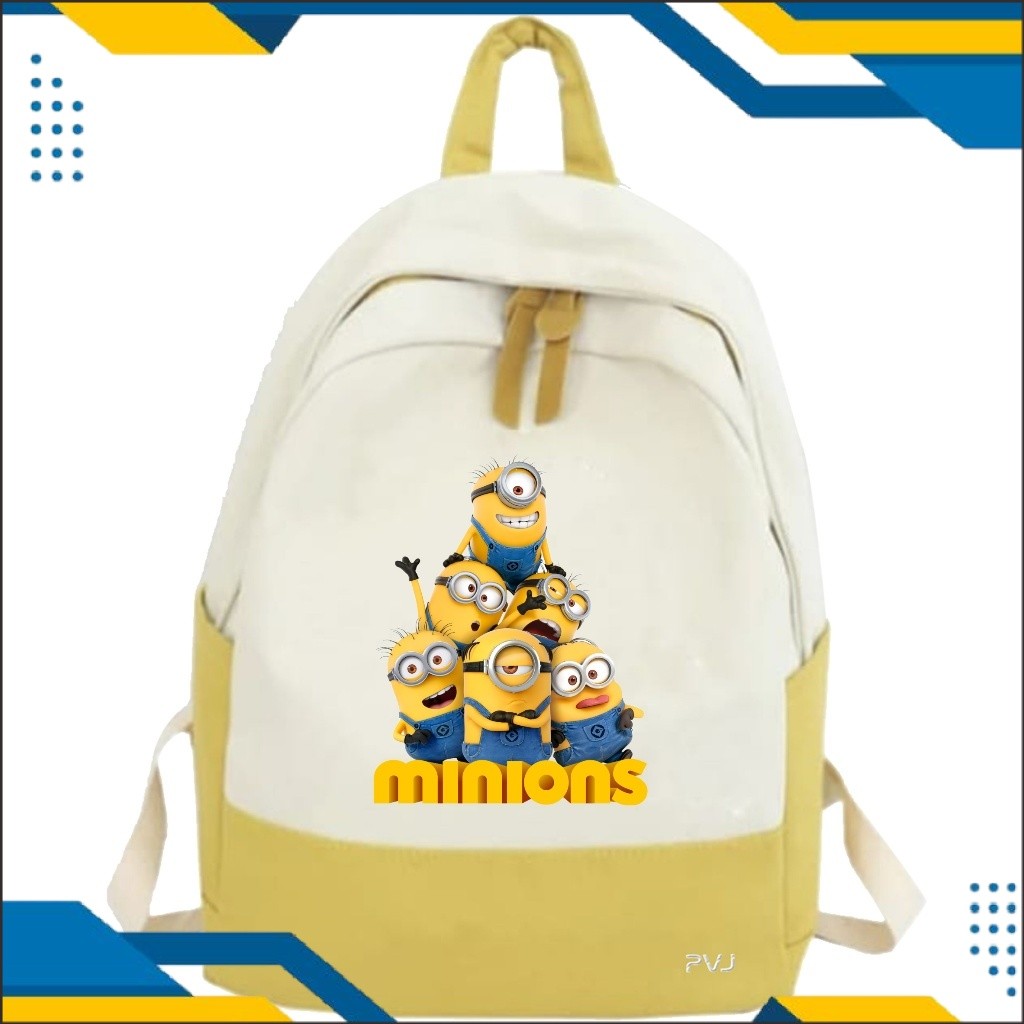 MY Terbaru Tas Sekolah Anak Perempuan Laki Laki SMP SMA Kuliah Ransel Original Backpack Minion Fashi