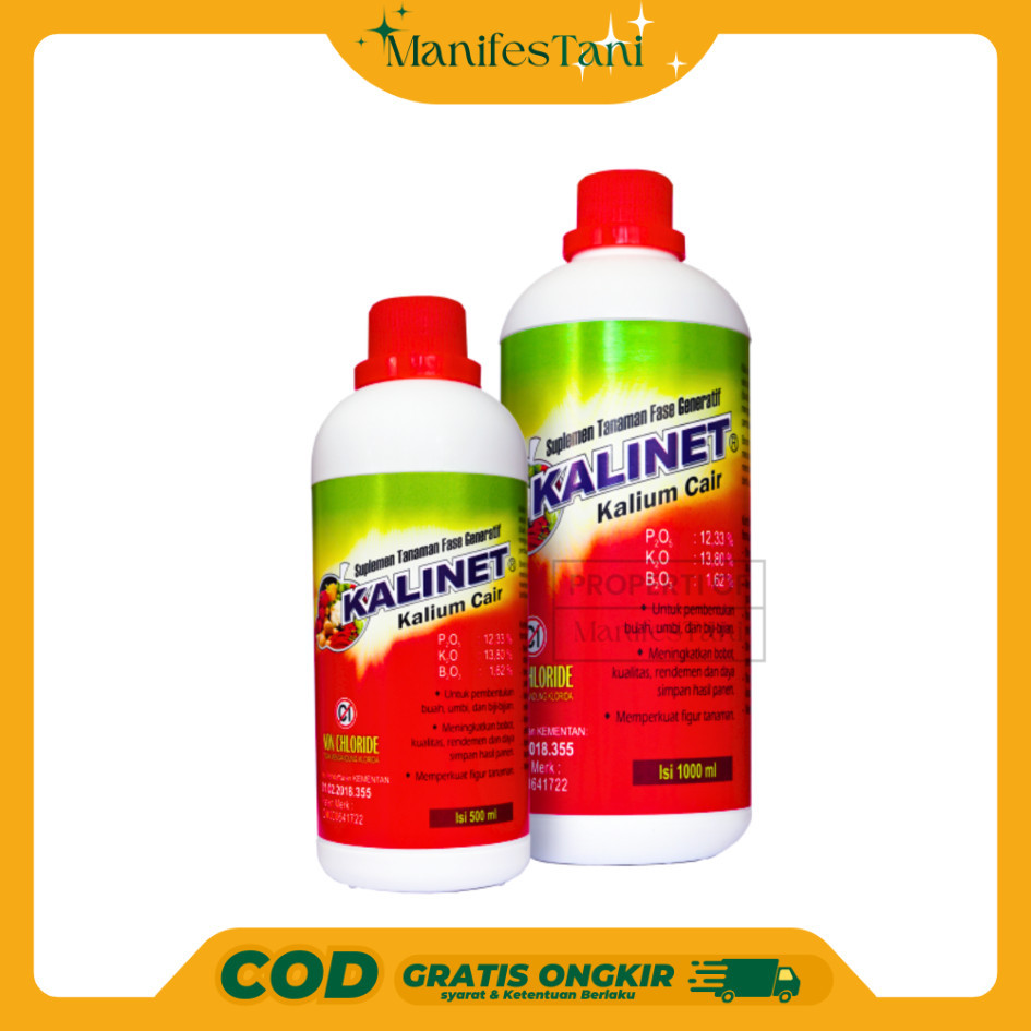 Pupuk Cair KALINET isi 1000 ml KALIUM CAIR PLUS BORON ORIGINAL MMT MITRA BERTANI | Naik Daun