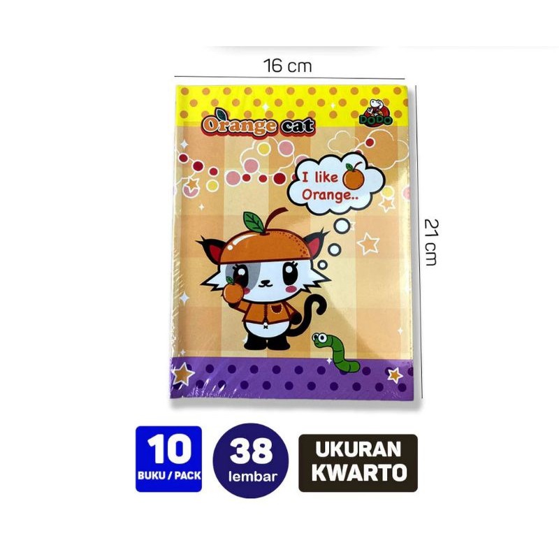 

1 Pack/ 10 Pcs Buku Tulis Dodo Sidu 38 Lembar