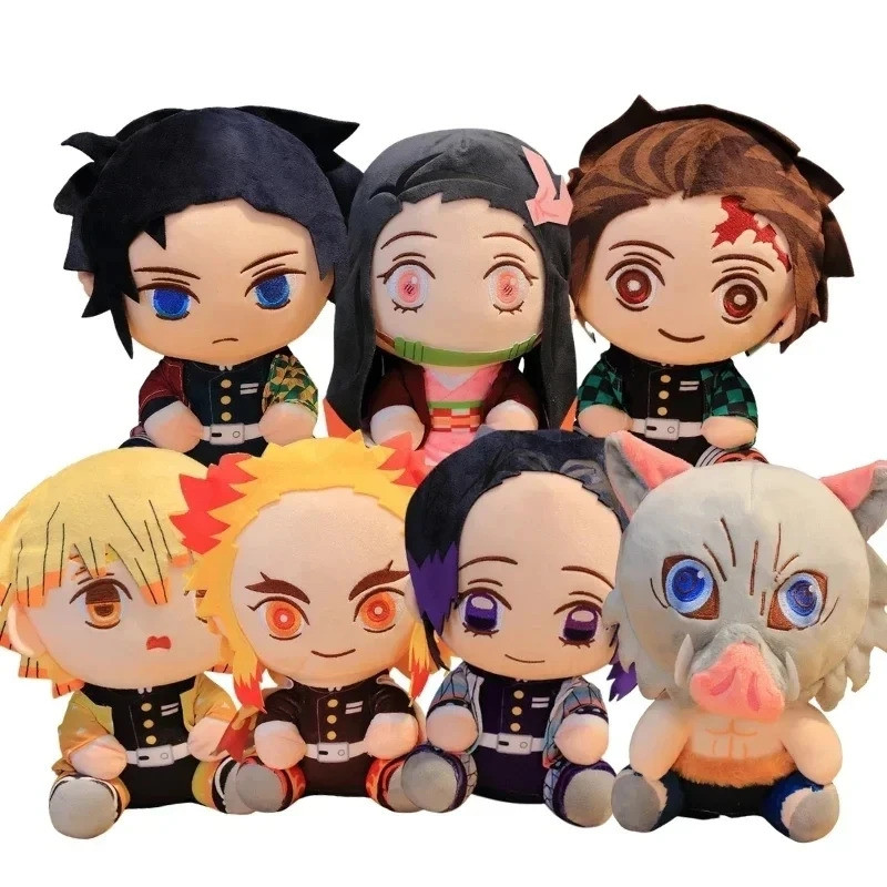 20cm Hot Japan Demon Slayer Plush Dolls Lovely Anime Kimetsu No Yaiba Kamado Tanjirou Nezuko Zenitsu