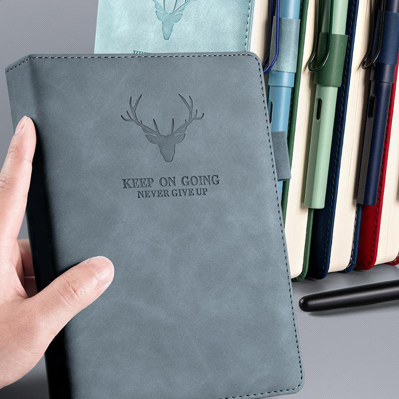 

A5 Retro Notebook Super Thick 360 Pages Lined Refill Journal Diary Soft Sense Leather Meeting Memo for School Office Supplies