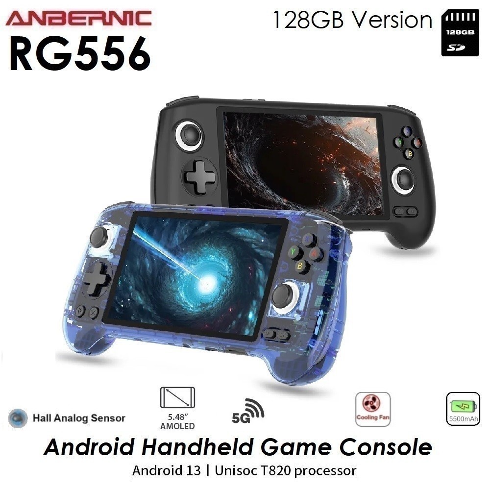 GROSIRUNIK99 ANBERNIC RG556 128GB - Dual Mode Emulator Retro Game Handheld Console