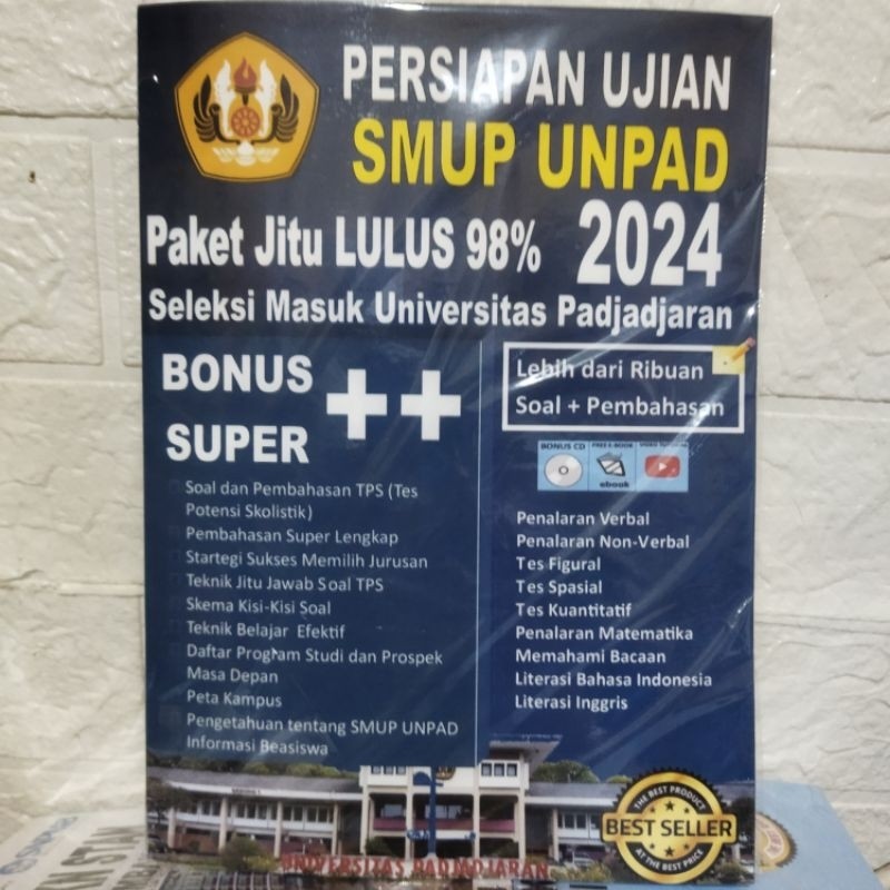 BUKU PERSIAPAN SMUP MASUK UNPAD PAKET JITU LOLOS 99  2024