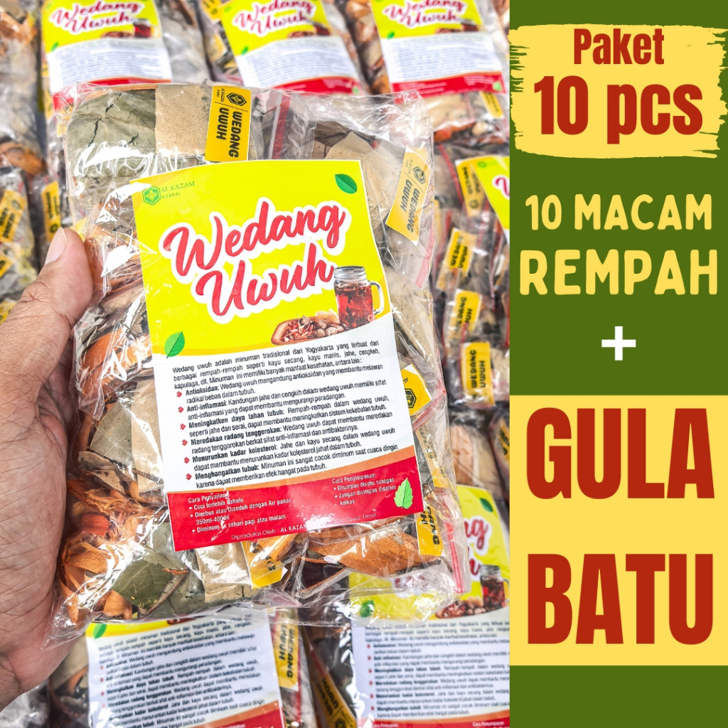 

Isi 10pcs Wedang Uwuh 10 Macam Rempah Jahe Kapulaga Cengkeh Secang Kayu Manis Khas Jogja Solo Asli