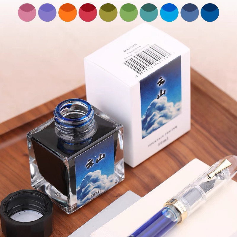 

MAJOHN 50ml Fountain Pen Ink Various Color Glass Bottled Ink Refill Cartridge for School Writing Office Ink Supplies Stationery