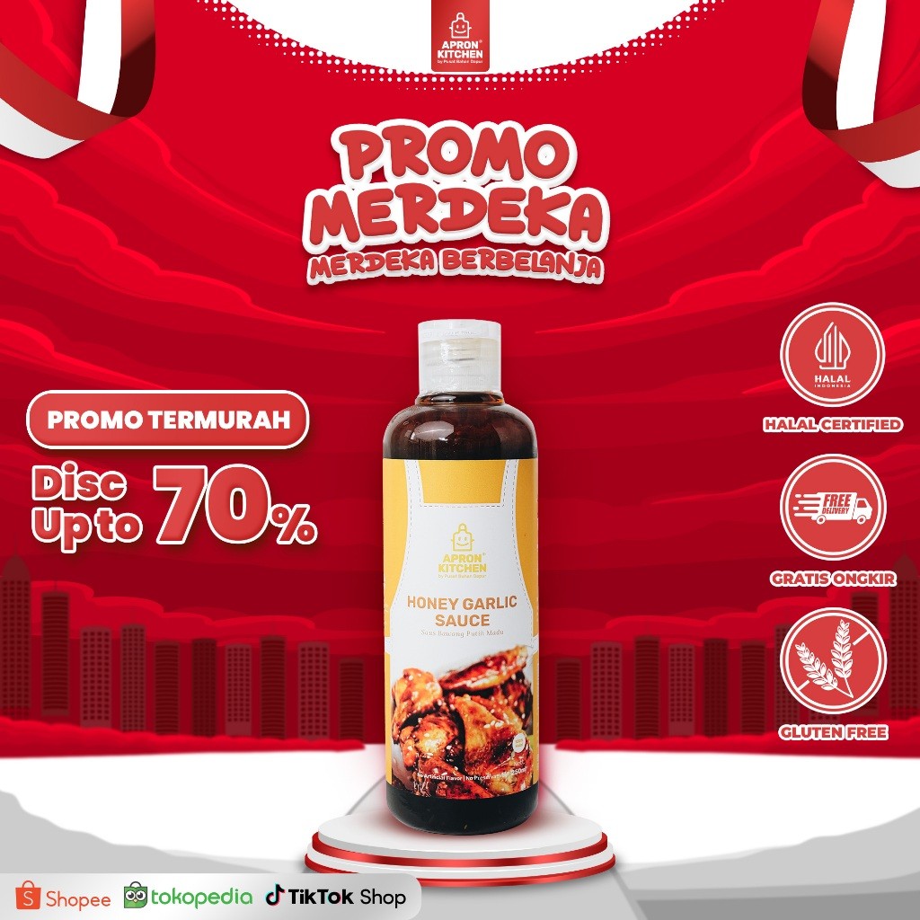 

New Apron Kitchen Honey Garlic Saus Bumbu Masak Bawang Madu Korea 250MLPremium