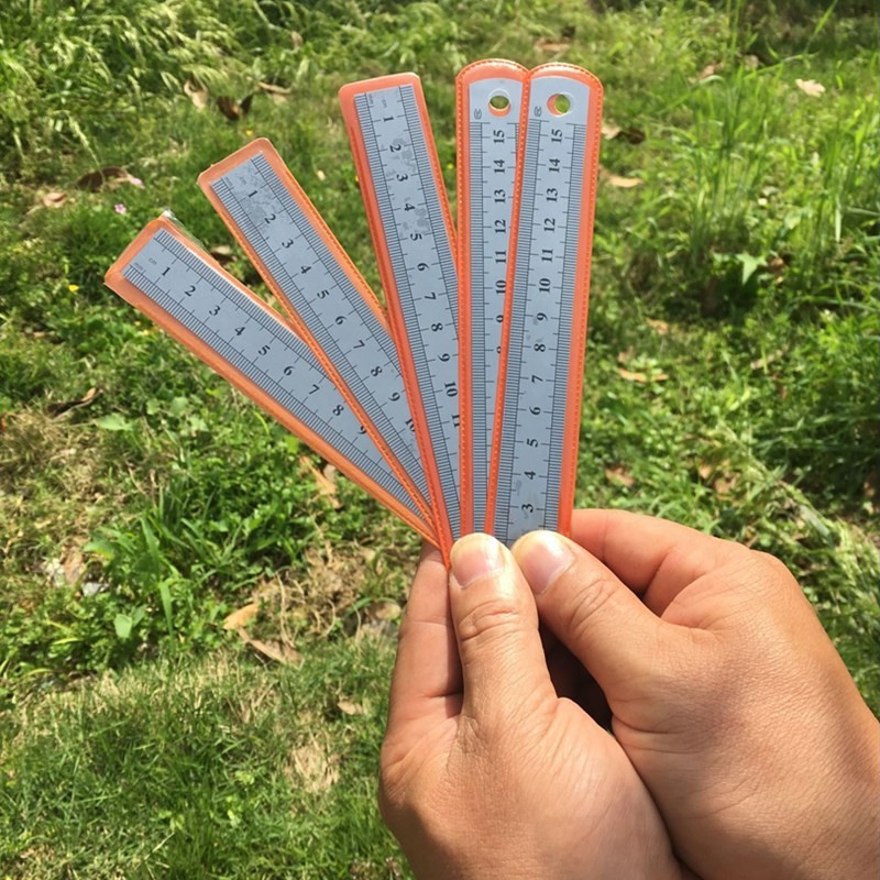 

10cm Stainless Steel Metal Straight Ruler Double-Sided Measuring Scale Student Artist Drawing Stationery Office School Supply