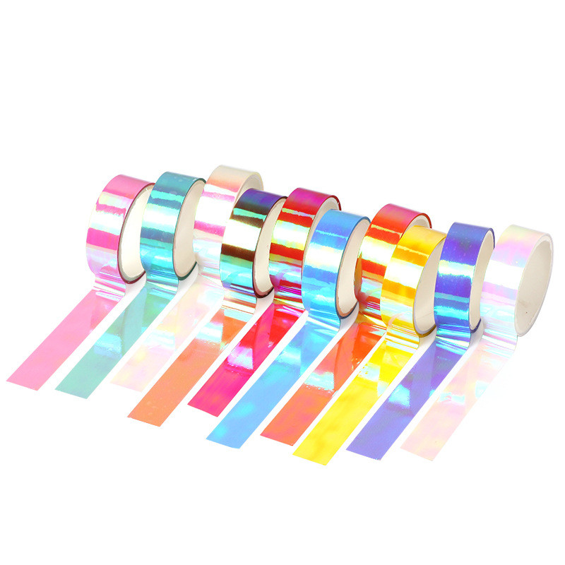 

10 pcs Washi Tape Masking Tapes Set Laser Stickers Scrapbooking Wash Cinta Adhesiva Decorativa Washitape Fita Adesiva Glitter