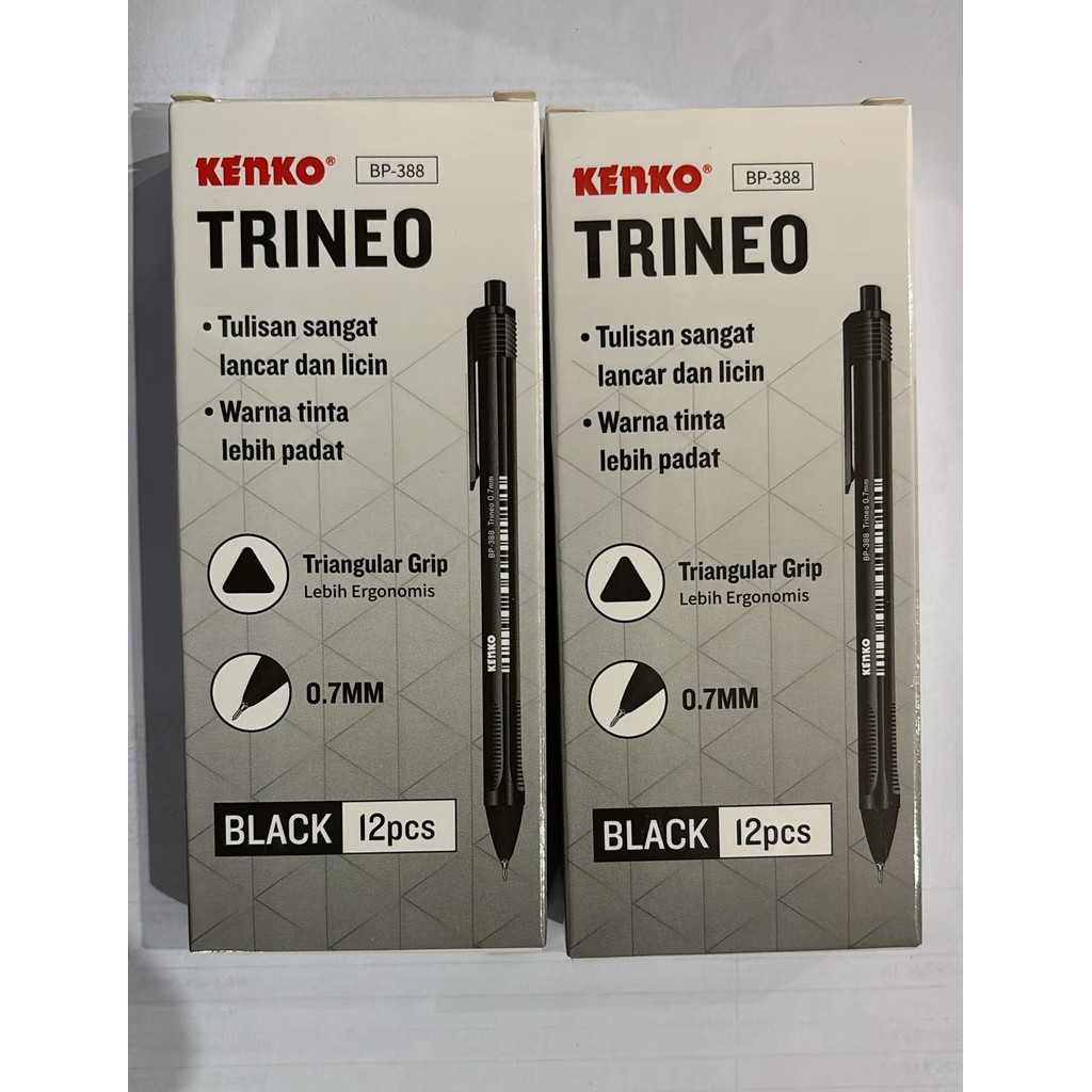 

KENKO TRINEO BALLPEN BP-388 HITAM 0.7mm | 1box : isi 12pcs | Pulpen Hitam | Pulpen Pen