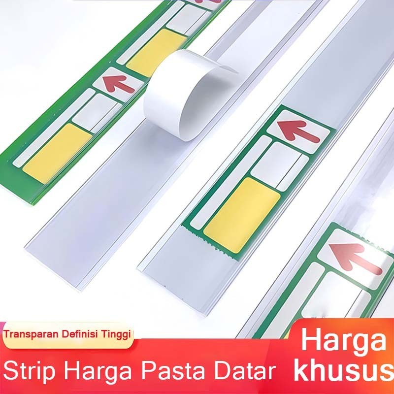 

10pcs Papan Harga Price Tag Price Rail Double Tape Price Rail Rak Minimarket Pvc Label Harga Aksesoris Price Label Stok lokal 900mm