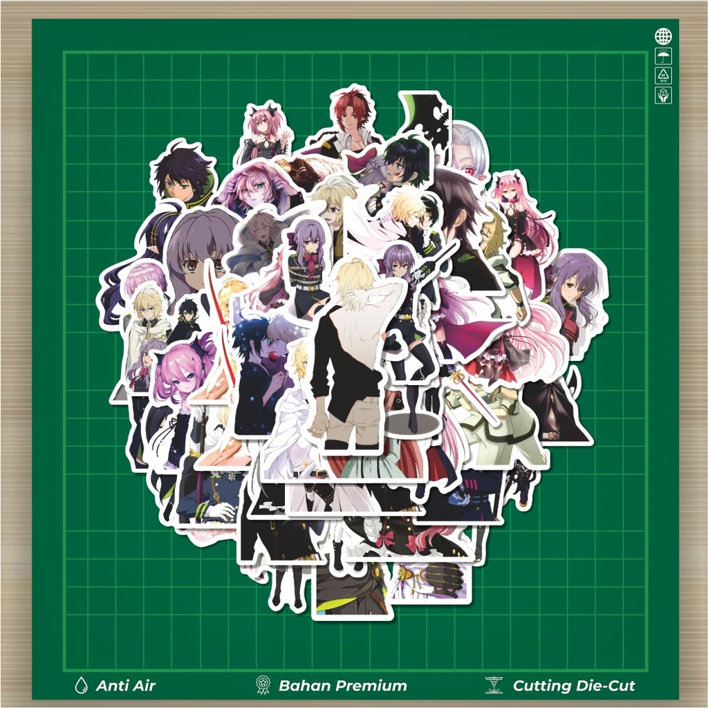 

HOT 50 PCS STIKER Anime Seraph of the End Char Mix 2 Stiker Fashion Cars Decal Dingin Kartu Album Custom Vinyl Anti Air- Sticker Aesthetic Buku Journal Koper Casing HP Tablet Laptop Helm Motor Botol Minum