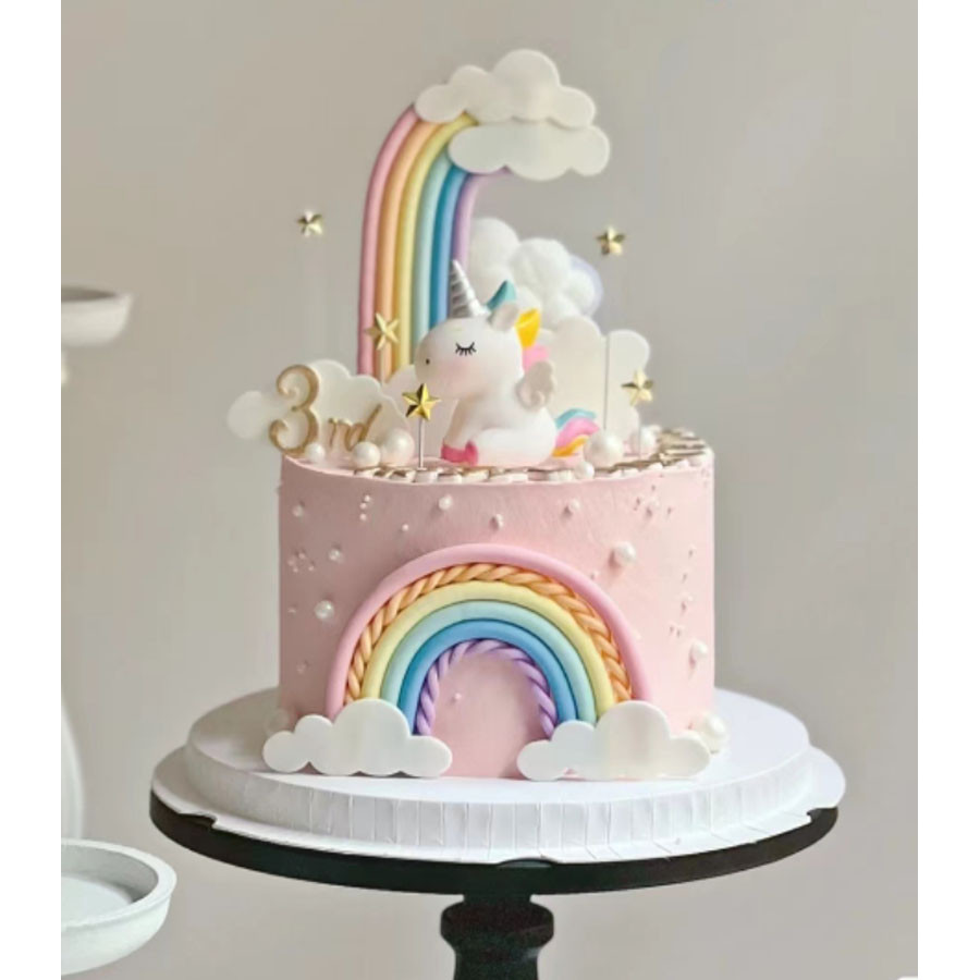 

TOPPER unicorn HAPPY BIRTHDAY CAKE KUE DEKORASI ULTAH Ornamen