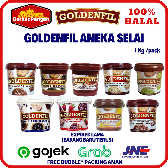 

New Arrival GOLDENFIL Selai Choco Crunchy/ Dark Choco/ Hazelnut/ Cheese/ Strawberr - Choco Spread