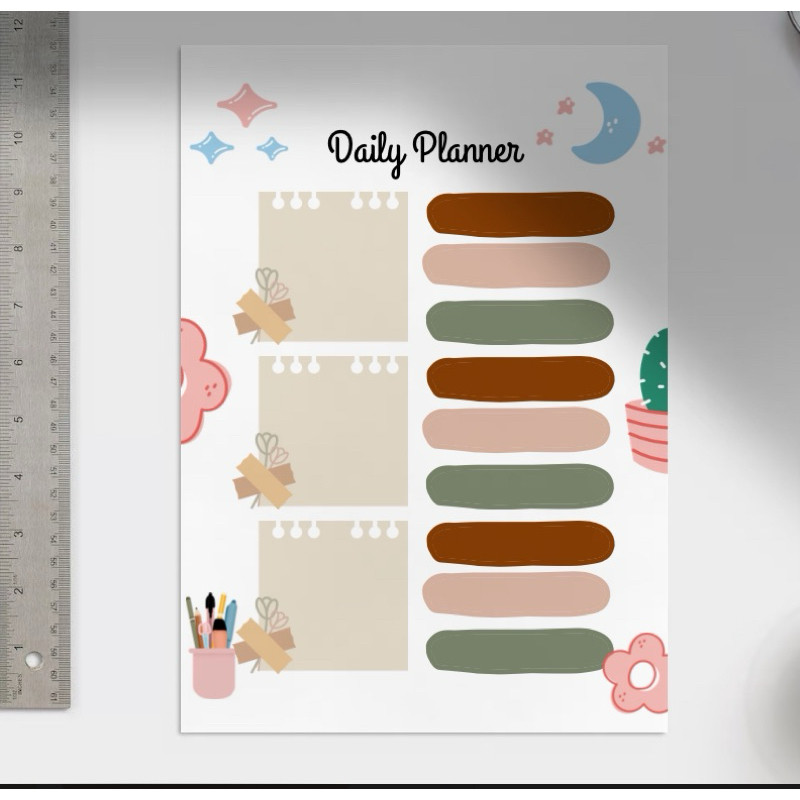 

Jurnal Harian Jadwal Harian Daily Planner A5 HVS 100GSM High Quality Perencanaan Harian Study Journal Study Planner Notes List To Do Versi 4