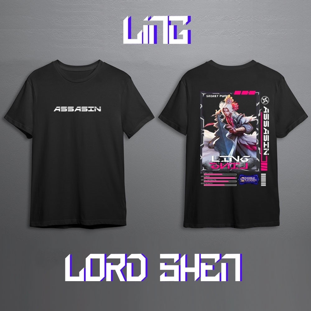 KAOS MOBILE LEGEND LING SKIN COLLECTOR, SKIN EPIC, SKIN TERBARU KEREN KAOS LING ASSASIN MOBILE LEGEN