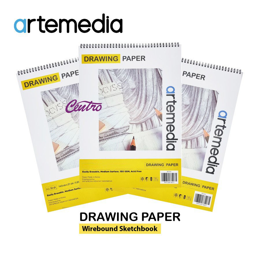 

Artemedia Drawing Paper 30 Sheet Sketchbook Buku Ring Sketsa Gambar A4