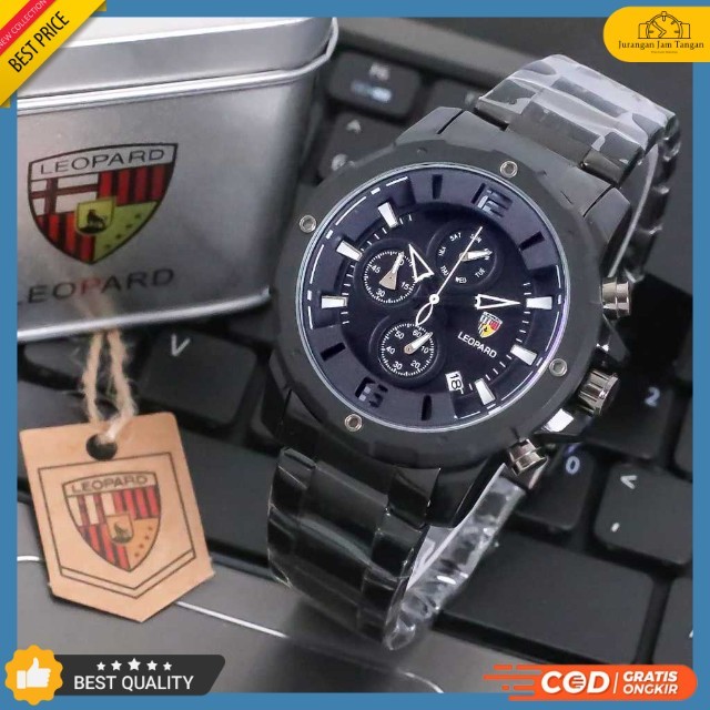 Jam Tangan Pria Sport Leopard Original SL 8806 Free Logam Chronograph Tanggal Aktif - Bisa Bayar Dit