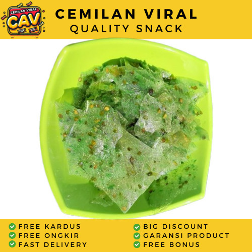 

CAV KERIPIK KACA PEDES CABE IJO 500gr Keripik Kaca Cabe Ijo Keripik Kaca Pedes Daun Jeruk Kripca