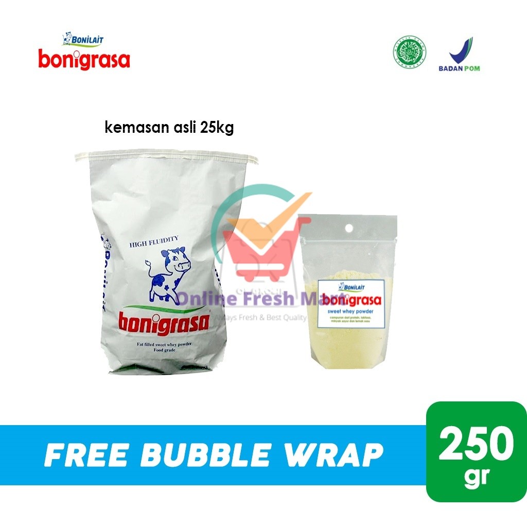 

Bonigrasa Whey Powder / Whey Protein / Pengganti Susu (250gr) - Online Fresh Mart Denpasar