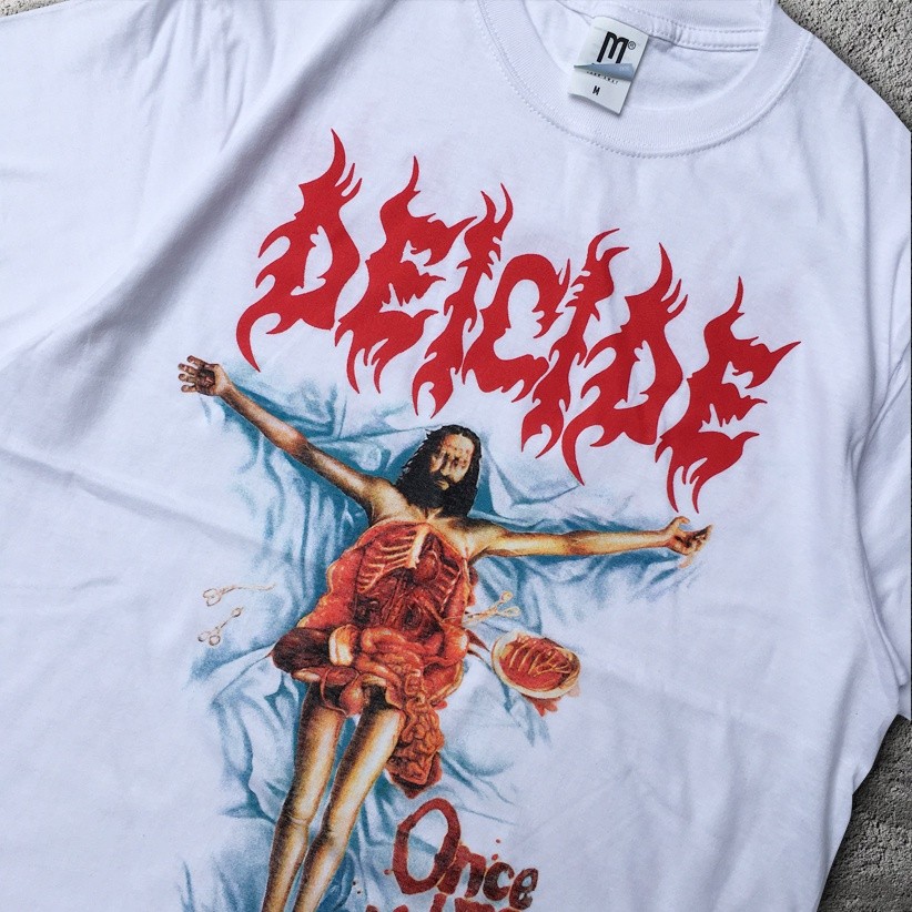 KAOS PRIA WANITA PREMIUM KAOS DEICIDE - ONCE UPON THE CROSS REGULAR FIT