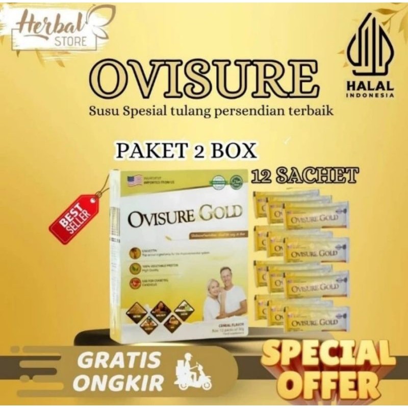 

2 BOX OVISURE GOLD MILK - SUSU KESEHATAN TULANG DAN SENDI