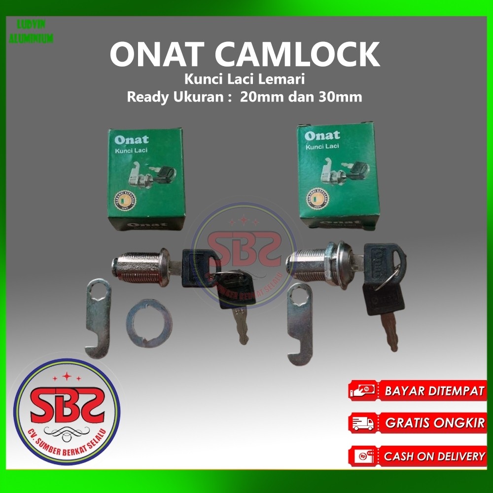 Cam Lock camlock Kunci Laci Lemari ONAT 103 - 30 mm dan 20mm
