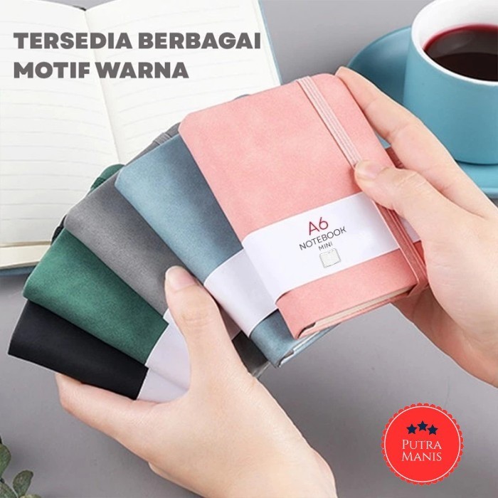 

Buku Catatan Jurnal Premium PocketBook Notebook Notepad A6 A 6 Mini Portable Buku Catatan Jurnal Agenda Planer Blinder Diary Aesthetic Mini Pocket Book Buku Catatan Kecil Agenda Tali Daily Book - Hitam