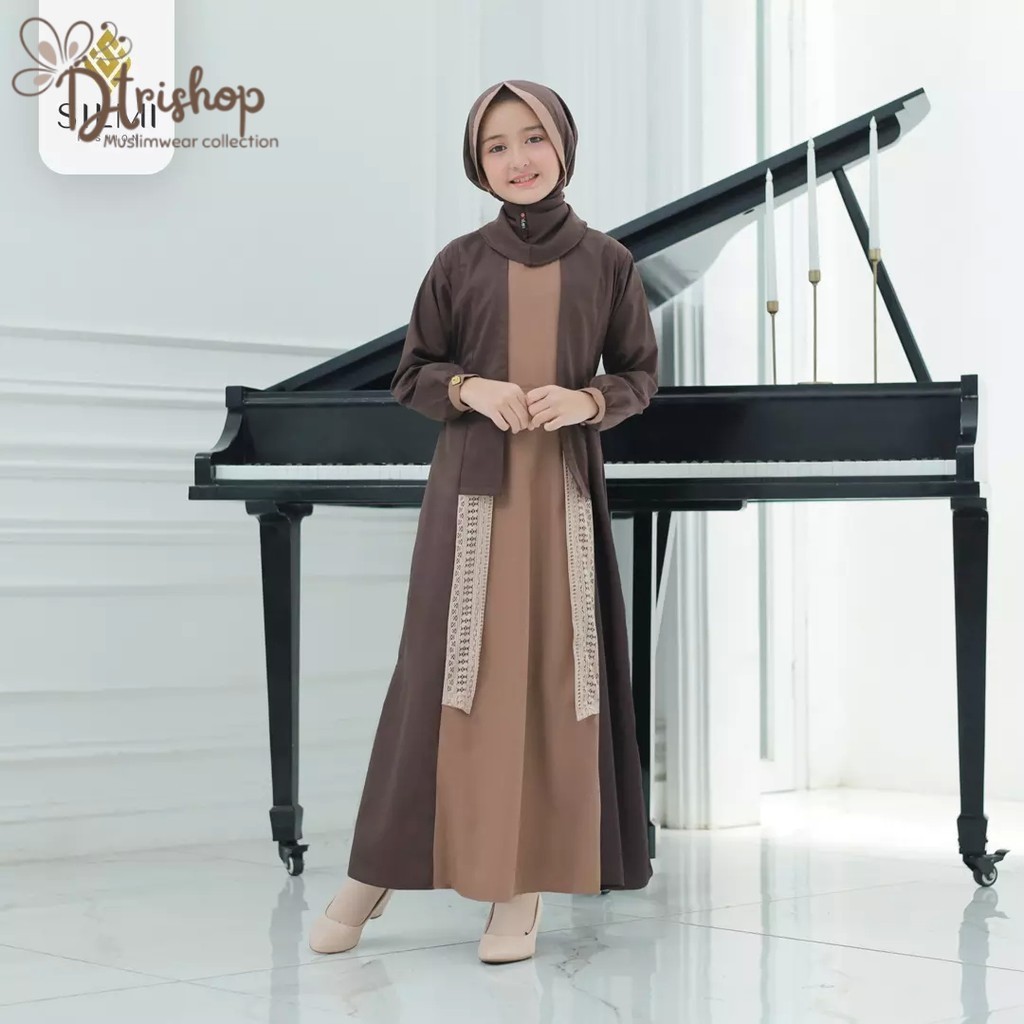 Santika Gamis Anak Perempuan One Set Hijab Gamis by Silmi