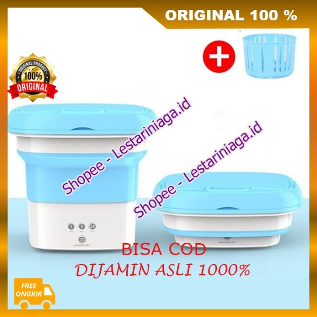 Foldable Washing Machine Mesin Cuci Mini Lipat Portable Model Ember Kapasitas 2.5Kg ORIGINAL