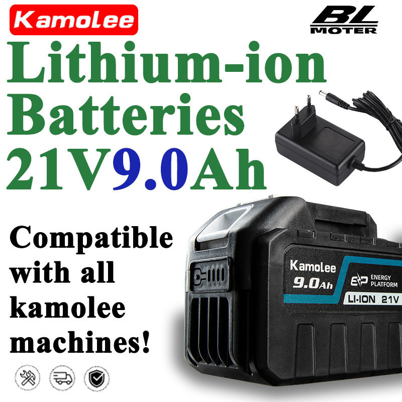 Kamolee 21V 9000mAh Battery/Battery + Charger Cost-effective set for kamolee/Makita power tools