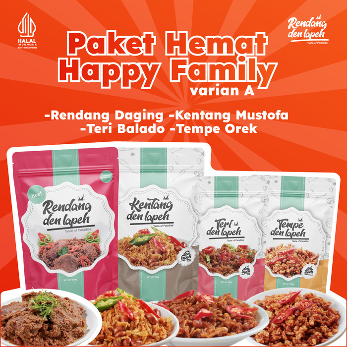 

✨TERLARIS -PAKET HEMAT LAUK SIAP SAJI HAPPY FAMILY | RENDANG PADANG&LAUK KERING - VARIAN B
