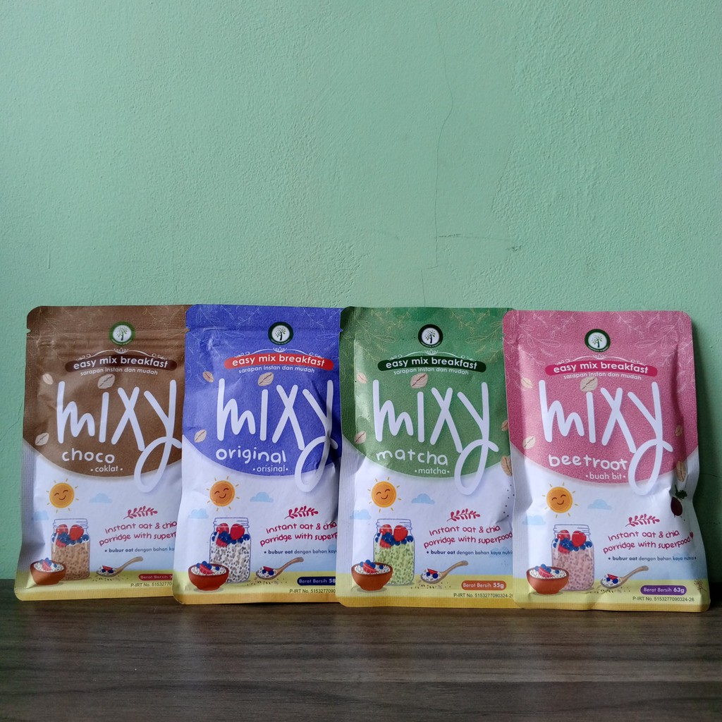 

Mixy Instant Oatmeal 70gr Varian Rasa // Makanan Oat