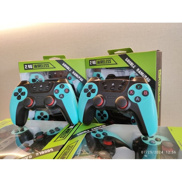 GAMEPAD DOUBLE WIRELESS PC PS3 HP TV ANDROID JOYSTICK KOMPUTER STICK LAPTOP WIRE LESS CONTROLLER NIR