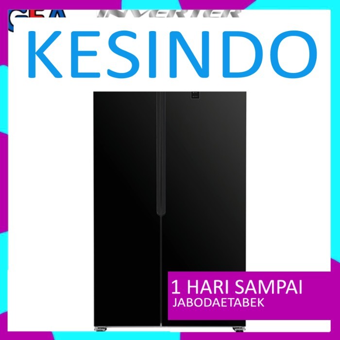Gea Kulkas Side by side G2D-563 / G2D 563 / G2D563 BLACK jabodetabek